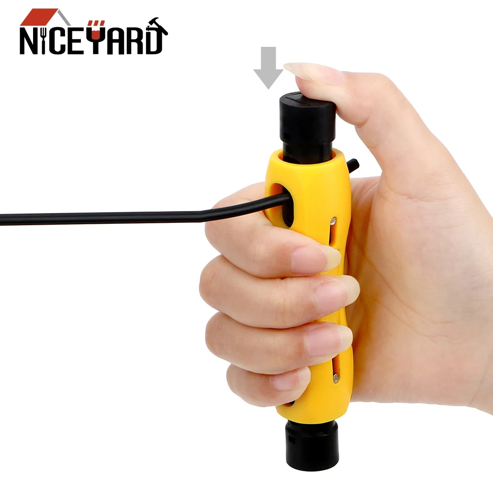 NICEYARD Cable Wire Stripper Stripping Tools Telephone Line Television Line Automatic Coaxial Dual-purpose Peeling Pliers
NICEYARD Cable Wire Stripper Stripping Tools Telephone Line Television Line Automatic Coaxial Dual-purpose Peeling Pliers