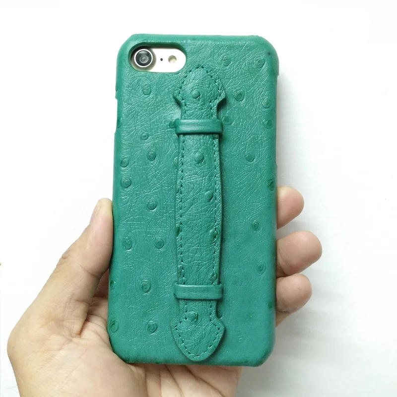 Genuine Leather Holder Phone Cases For iPhone 7 8 Plus 7Plus Hand Strap Case Luxury Green Ostrich Ultra Slim Thin Cover Solque 
Genuine Leather Holder Phone Cases For iPhone 7 8 Plus 7Plus Hand Strap Case Luxury Green Ostrich Ultra Slim Thin Cover Solque