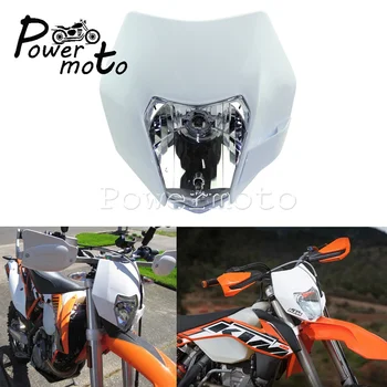 White Supermoto Motorcycle Headlight Headlamp Dual Sport Dirtbike Off Road Motocross Head Light Mask For KTM SMR EXC SX YamahaWR
White Supermoto Motorcycle Headlight Headlamp Dual Sport Dirtbike Off Road Motocross Head Light Mask For KTM SMR EXC SX YamahaWR