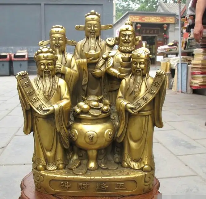 wang6710559++China Folk Classical Brass Five Road wealth God Treasure bowl Buddha statue
wang6710559++China Folk Classical Brass Five Road wealth God Treasure bowl Buddha statue