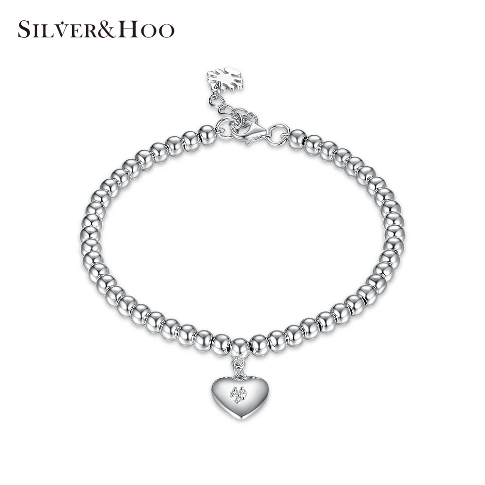 SILVERHOO 925 Sterling Silver Bracelets for Women Heart Shaped with Zircon Bangles Fine Jewelry Hand Chain Party Accessories
SILVERHOO 925 Sterling Silver Bracelets for Women Heart Shaped with Zircon Bangles Fine Jewelry Hand Chain Party Accessories