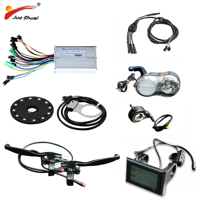 Jueshuai Electric Bicycle 36/48V 500W Controller LCD Display PAS sensor cool Throttle for E-bike Parts with waterproof cable
Jueshuai Electric Bicycle 36/48V 500W Controller LCD Display PAS sensor cool Throttle for E-bike Parts with waterproof cable
