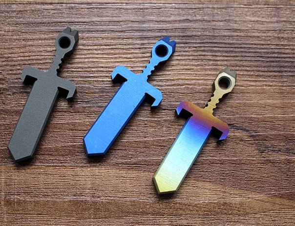 Sword Titanium Alloy Knife Beads Paracord Umbrella Rope Outdoor Knife EDC Knife Fall Titanium Alloy TC4 Pendant Multi Tools
Sword Titanium Alloy Knife Beads Paracord Umbrella Rope Outdoor Knife EDC Knife Fall Titanium Alloy TC4 Pendant Multi Tools