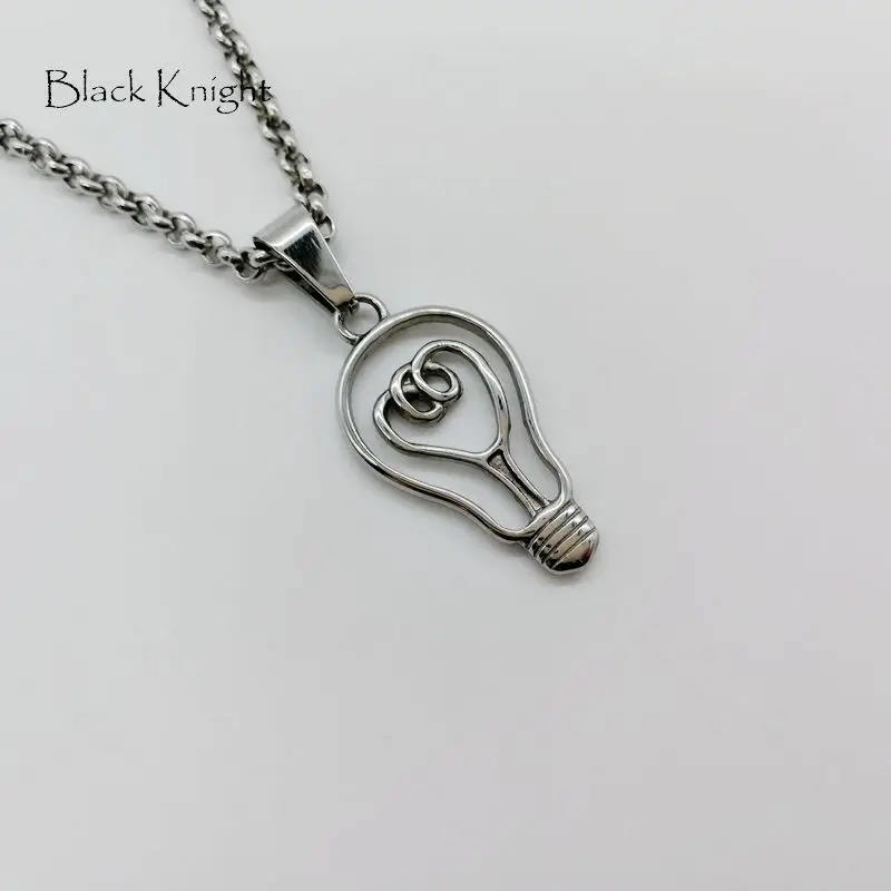 Black Knight womens creative fashion jewelry lamp bulb necklace silver color stainless steel lamp bulb pendant necklace BLKN0719
Black Knight womens creative fashion jewelry lamp bulb necklace silver color stainless steel lamp bulb pendant necklace BLKN0719