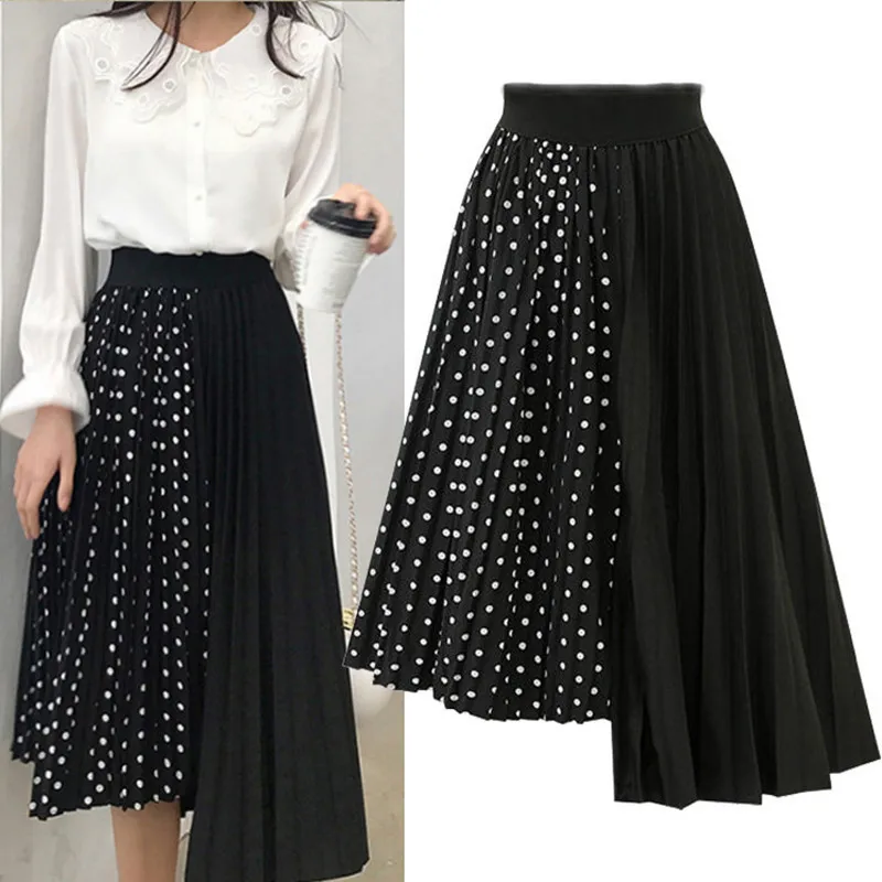Chic Wave Point Split Joint Skirt 2019 Suit-skirt Bouffancy Skirt Women Long Pleated Personality Skirts
Chic Wave Point Split Joint Skirt 2019 Suit-skirt Bouffancy Skirt Women Long Pleated Personality Skirts