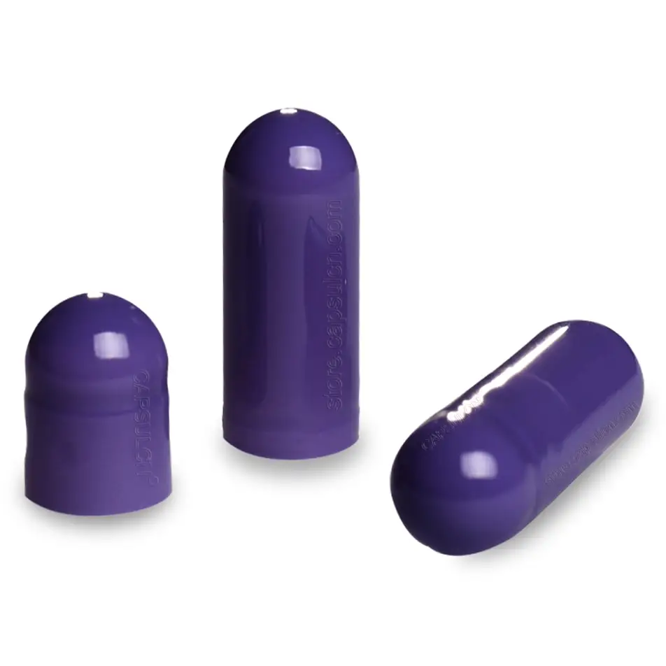 10,000 pcs/Carton Gel Capsules Size 00 Dark Purple Empty gelatin capsules for capsule filler machine
10,000 pcs/Carton Gel Capsules Size 00 Dark Purple Empty gelatin capsules for capsule filler machine