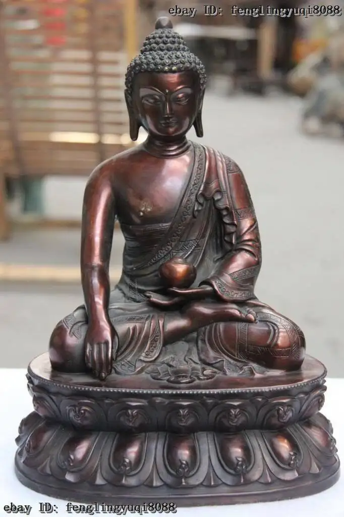 27CM 11INCH Chinese Bronze Copper hold bowl Amitabha Tathagata Sakyamuni Buddha Statue
27CM 11INCH Chinese Bronze Copper hold bowl Amitabha Tathagata Sakyamuni Buddha Statue