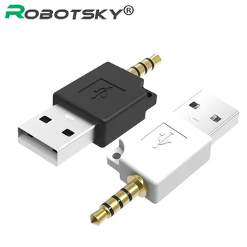 Robotsky USB Male To 3.5mm Audio Converter Adapter For Ipod MP3 MP4 Notebook Gold-plated Charger Data Transmssion Adaptor 
Robotsky USB Male To 3.5mm Audio Converter Adapter For Ipod MP3 MP4 Notebook Gold-plated Charger Data Transmssion Adaptor
