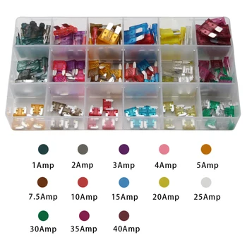 165PC Standard Blade Auto Car Assorted Fuse Assortment Kits Sets 1A-40A With Box Automobile Car Zinc For Small/Medium-size Car
165PC Standard Blade Auto Car Assorted Fuse Assortment Kits Sets 1A-40A With Box Automobile Car Zinc For Small/Medium-size Car