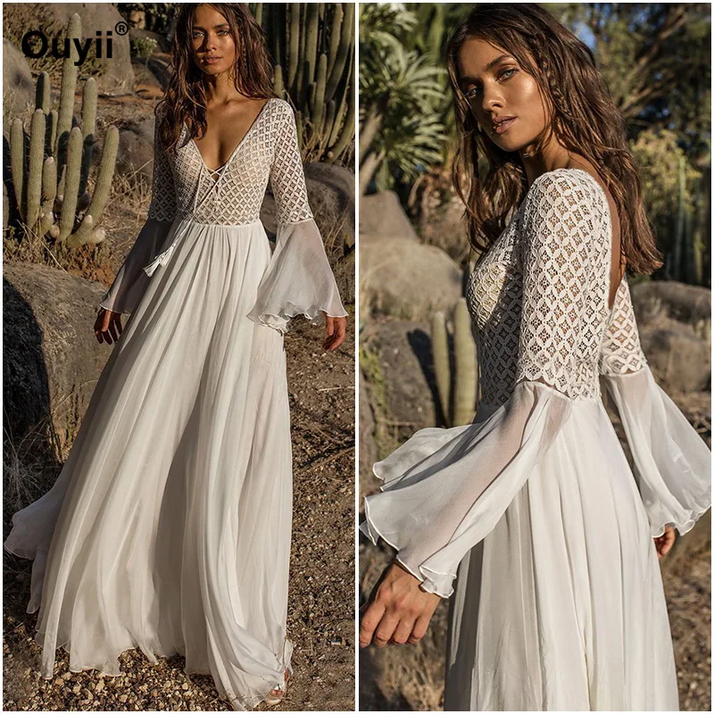 Women's Lace Cover-Up 2019 New Hollow Trumpet Sleeves Beach Outer Blouse Holiday bikini Blouse Sexy Seaside Sunscreen
Women's Lace Cover-Up 2019 New Hollow Trumpet Sleeves Beach Outer Blouse Holiday bikini Blouse Sexy Seaside Sunscreen