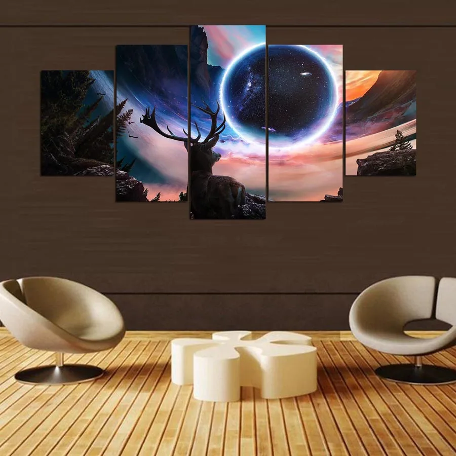 Wall Pictures Modular Art Home Decoration Frame Posters 5 Panel Deer Planets Living Room HD Printed Modern On Canvas Painting
Wall Pictures Modular Art Home Decoration Frame Posters 5 Panel Deer Planets Living Room HD Printed Modern On Canvas Painting
