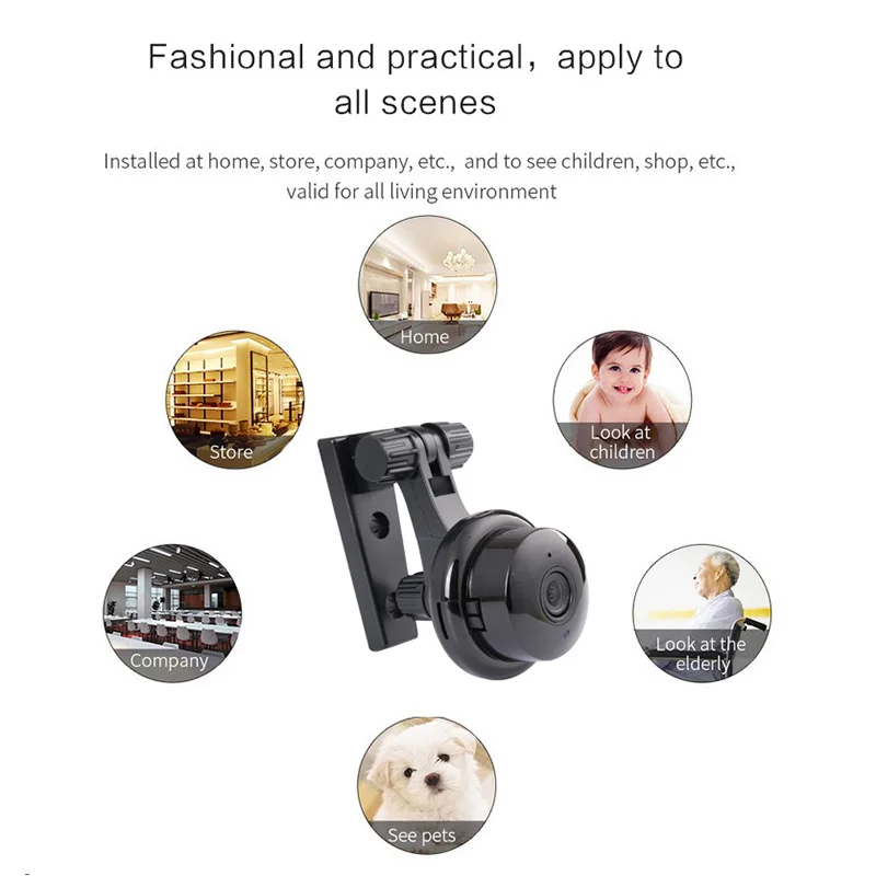 Wireless Mini WiFi Home Security IP Camera Night Vision Video Recorders Cameras SL@88
Wireless Mini WiFi Home Security IP Camera Night Vision Video Recorders Cameras SL@88