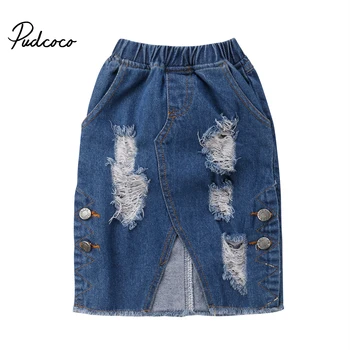 2018 Brand New Summer Fashion Causal Toddler Baby Girl Skirt Denim Blue Button High Waist Hole Straight Ankle-Length Skirts 1-6T
2018 Brand New Summer Fashion Causal Toddler Baby Girl Skirt Denim Blue Button High Waist Hole Straight Ankle-Length Skirts 1-6T