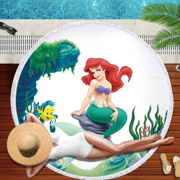 New fashion women large 150*150 Microfiber fabric bath towel for beach thick Mermaid print home Decor round beach towel
New fashion women large 150*150 Microfiber fabric bath towel for beach thick Mermaid print home Decor round beach towel