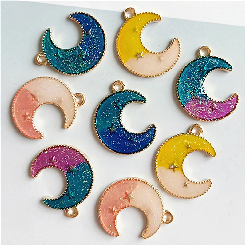 10pcs/lot 19mm*24mm Alloy Creative Colorful Moon Pendants Buttons Ornaments Jewelry Earrings Choker Hair DIY Jewelry Accessories
10pcs/lot 19mm*24mm Alloy Creative Colorful Moon Pendants Buttons Ornaments Jewelry Earrings Choker Hair DIY Jewelry Accessories