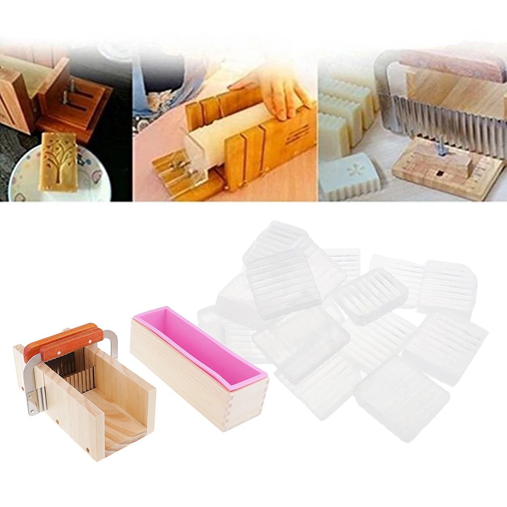 Soap Making Tool Kit Clear 1kg Melt and Pour Soap Base + Silicone Mold Adjustable Wooden Loaf Cutter Box Soap Loaf Cutter Slicer
Soap Making Tool Kit Clear 1kg Melt and Pour Soap Base + Silicone Mold Adjustable Wooden Loaf Cutter Box Soap Loaf Cutter Slicer