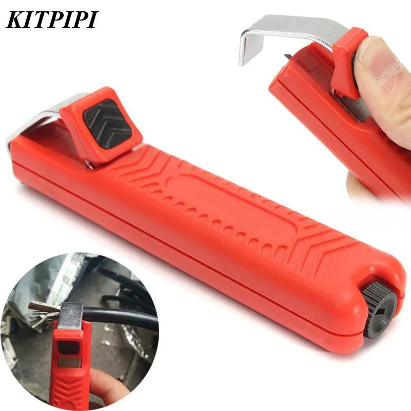 KITPIPI 1pc CDT-A2 Wire Stripper Tools Knife PVC/Rubber/PTFE Silicone 8-28mm Cable Stripping Knife Mini Electrician Cable Knife
KITPIPI 1pc CDT-A2 Wire Stripper Tools Knife PVC/Rubber/PTFE Silicone 8-28mm Cable Stripping Knife Mini Electrician Cable Knife