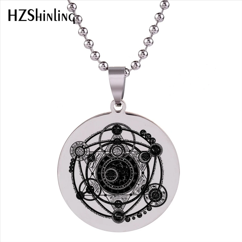 2018 New Stainless Steel Necklace Jewelry Sigil Magic Witchcraft Pendant Necklaces Women Dress Accessories Silver Ball Chain HZ7
2018 New Stainless Steel Necklace Jewelry Sigil Magic Witchcraft Pendant Necklaces Women Dress Accessories Silver Ball Chain HZ7