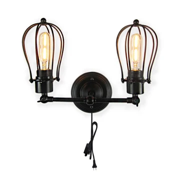 Loft Metal Single Double Heads Wall Light Retro Brass Country Style E27 EU AU Plug Wall Lamp Sconce Lamp for Restaurant Bar
Loft Metal Single Double Heads Wall Light Retro Brass Country Style E27 EU AU Plug Wall Lamp Sconce Lamp for Restaurant Bar