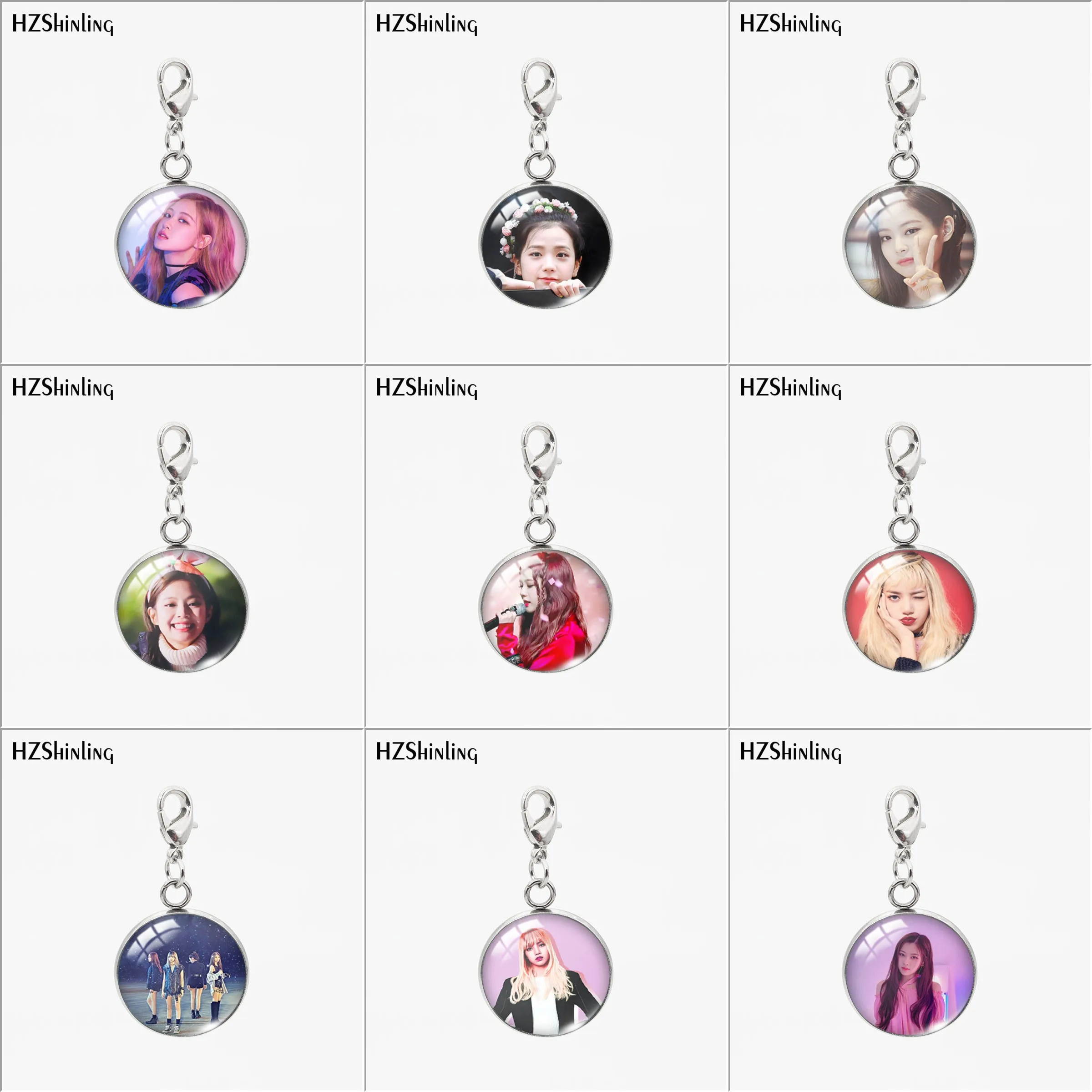 HZSHINLING Hot K-pop Female Group Blackpink Round Glass Pendants Stainless Steel Round Charms Detachable Necklace or Keychain
HZSHINLING Hot K-pop Female Group Blackpink Round Glass Pendants Stainless Steel Round Charms Detachable Necklace or Keychain