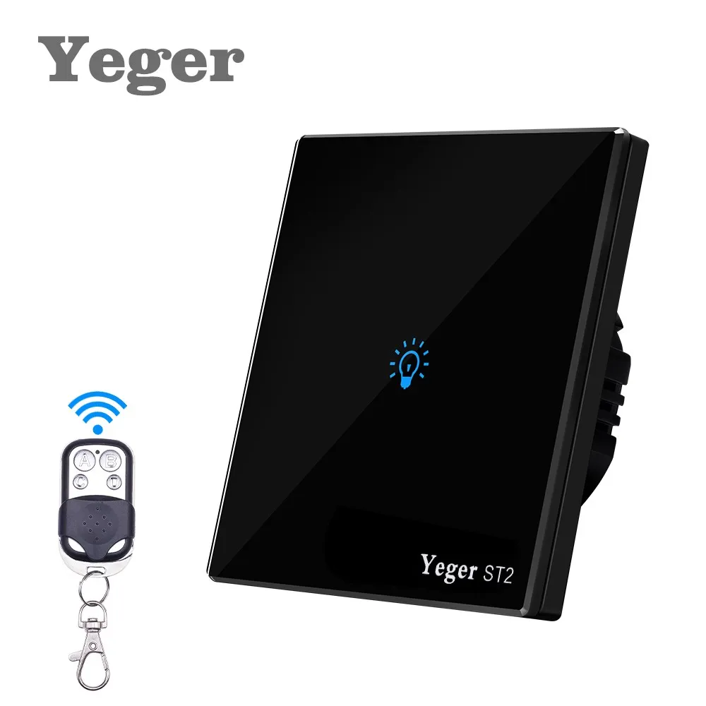 Yeger EU Standard Smart Wall Switch Remote Control Switch 1 Gang 1 Way Wireless Remote Control Touch Light Switch
Yeger EU Standard Smart Wall Switch Remote Control Switch 1 Gang 1 Way Wireless Remote Control Touch Light Switch