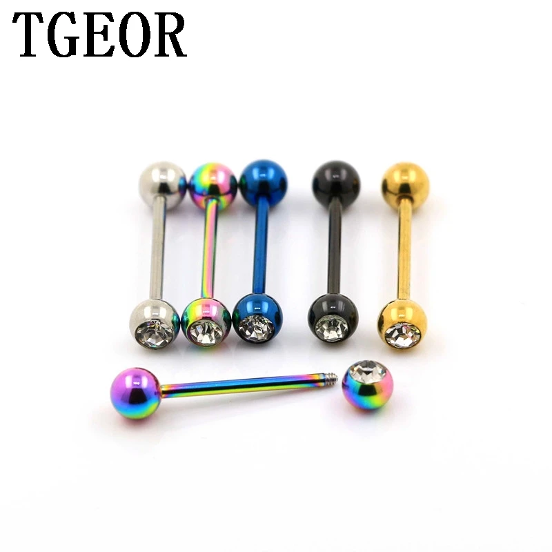 free shipping wholesale 50pcs 1.6*19*6/6mm gem crystal titanium plated surgical Stainless Steel barbell piercing tongue ring
free shipping wholesale 50pcs 1.6*19*6/6mm gem crystal titanium plated surgical Stainless Steel barbell piercing tongue ring