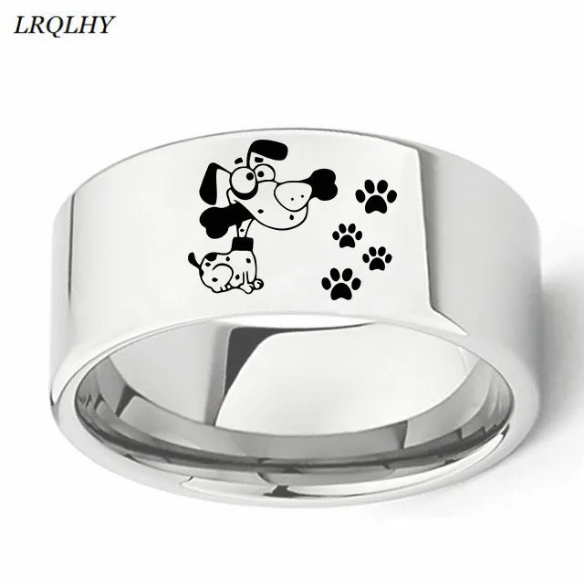 fashion ring cute dog Small footprint symbols Titanium metal finger ring simple jewelry Dog lovers kid gift
fashion ring cute dog Small footprint symbols Titanium metal finger ring simple jewelry Dog lovers kid gift