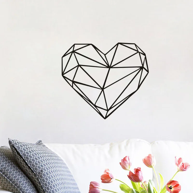 Art Design Geometric Heart Wall Stickers Home Decor Living Room Vinyl Wall Decals Removable DIY Stickers
Art Design Geometric Heart Wall Stickers Home Decor Living Room Vinyl Wall Decals Removable DIY Stickers