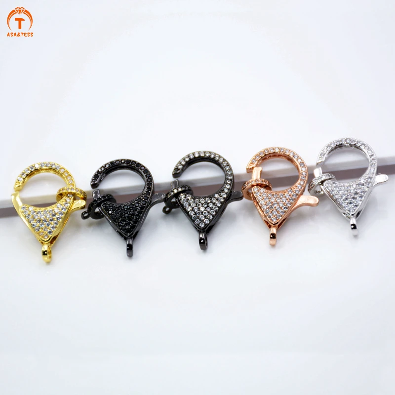 ASA&TESS CZ Micro Pave Lobster Claw Clasp Link Connector Pave Micro Pave CZ Clasps Link Connector/ Clasps/ Enhancer
ASA&TESS CZ Micro Pave Lobster Claw Clasp Link Connector Pave Micro Pave CZ Clasps Link Connector/ Clasps/ Enhancer