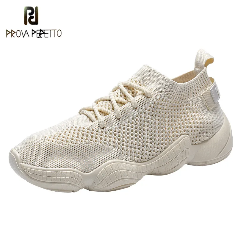 Prova Perfetto Breathable Knitting Socks Shoes Woman Chunky Sneakers Lace-Up Ladies Shoes Round Toe Comfortable Casual Shoes New
Prova Perfetto Breathable Knitting Socks Shoes Woman Chunky Sneakers Lace-Up Ladies Shoes Round Toe Comfortable Casual Shoes New