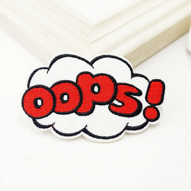 OOPS POW Embroidery Patches For Clothing American Pop Art Sew Iron On Applique Patch DIY Badge Garment Decoration
OOPS POW Embroidery Patches For Clothing American Pop Art Sew Iron On Applique Patch DIY Badge Garment Decoration