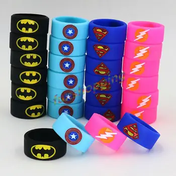 50pcs Silicone non-leaking e cig rubber vape band rings decorative Caption America Batman Super Man for mechanical mod rda ring 
50pcs Silicone non-leaking e cig rubber vape band rings decorative Caption America Batman Super Man for mechanical mod rda ring