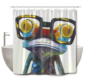 LB Watercolor Funny Cute Frog with Glasses White Shower Curtain Animal Bathroom Eco-Friendly Fabric For Kids Home Bathtub Decor
LB Watercolor Funny Cute Frog with Glasses White Shower Curtain Animal Bathroom Eco-Friendly Fabric For Kids Home Bathtub Decor