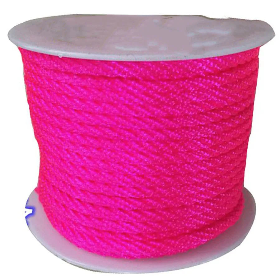

3mm DK Neon Pink Twist Twine Thread Nylon Cord-30m/Roll Jewelry Accessories Macrame Rope Bracelet Necklace String