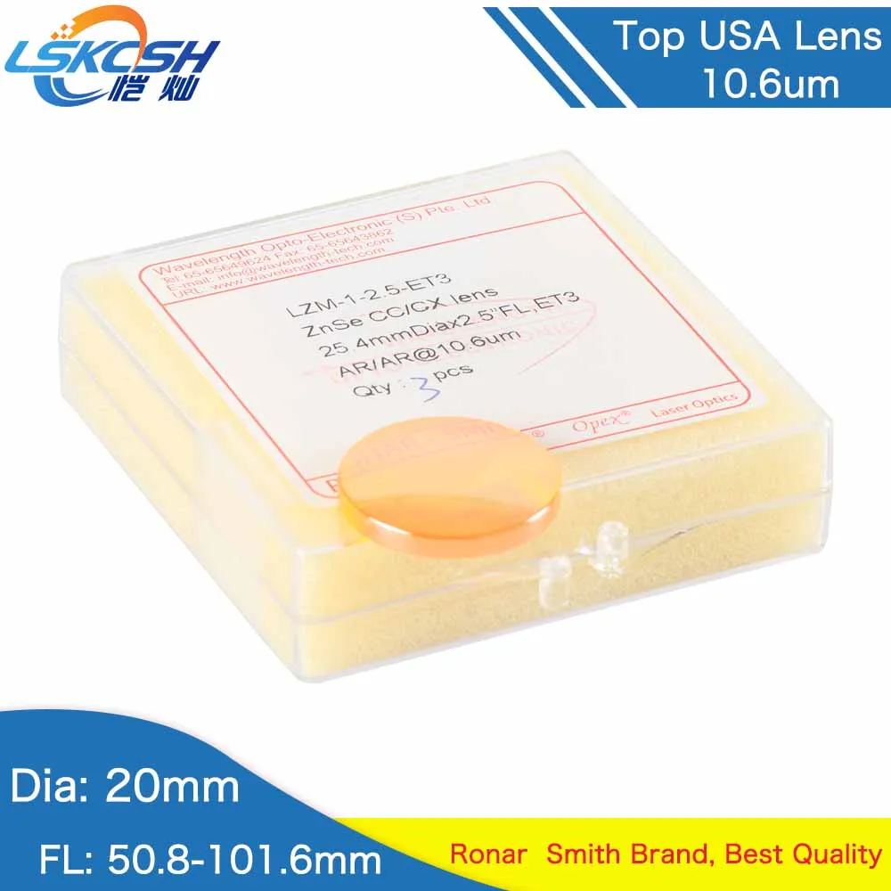 LSKCSH Top USA Co2 Laser Focus lens D25.4 Focal Length 63.5mm for metal and Non metal Co2 laser cutting Machines HSG/Senfeng
LSKCSH Top USA Co2 Laser Focus lens D25.4 Focal Length 63.5mm for metal and Non metal Co2 laser cutting Machines HSG/Senfeng