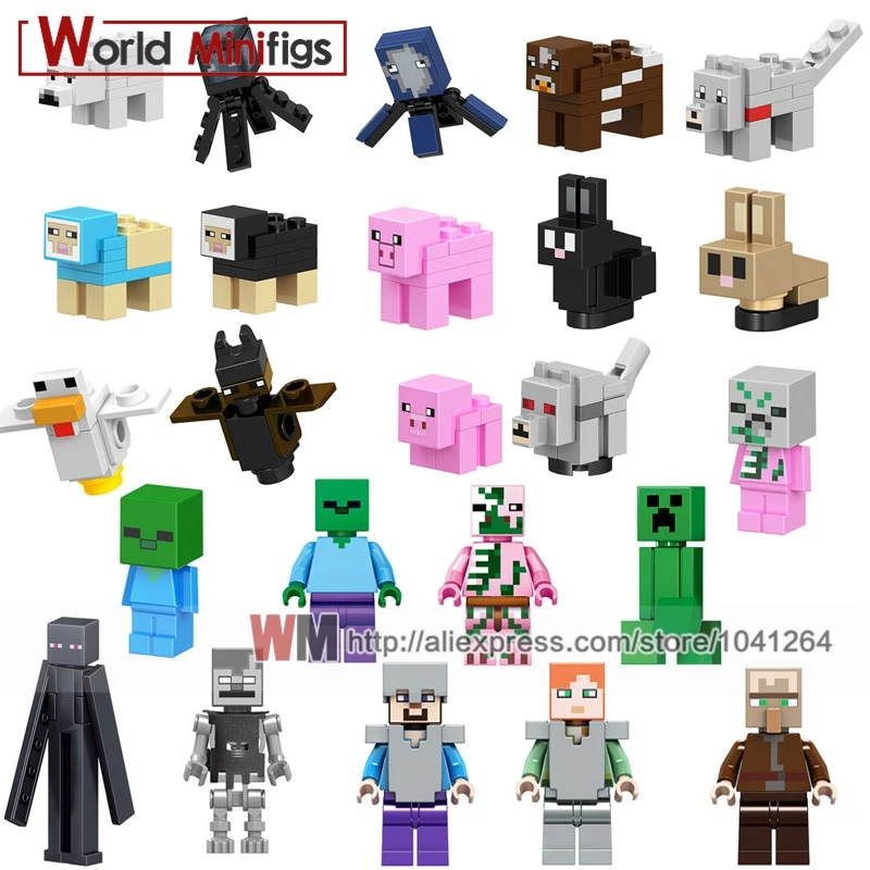 My world Single Sale Farm Stay Zombie Action bricks gift Diamond Armor Steve Alex Skeleton Building Blocks girls Toys for Kids
My world Single Sale Farm Stay Zombie Action bricks gift Diamond Armor Steve Alex Skeleton Building Blocks girls Toys for Kids