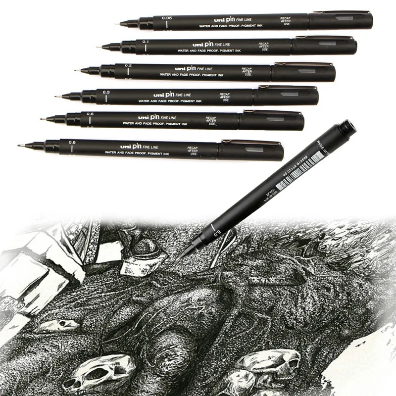 Uni Pin Fineliner Drawing Fine line Pens 005 01 02 03 05 08 the art USES the marker pen
Uni Pin Fineliner Drawing Fine line Pens 005 01 02 03 05 08 the art USES the marker pen