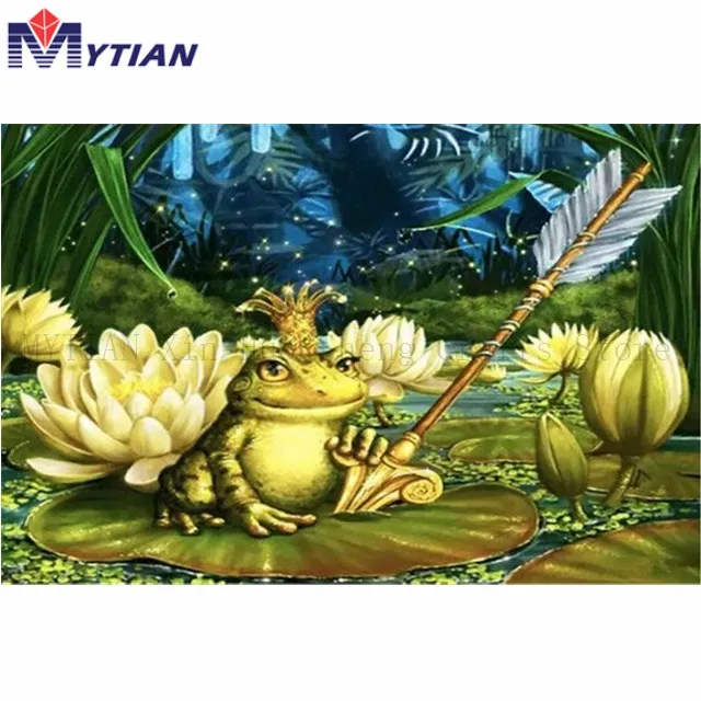 18100548 Frogs,Prince Charming,5d Diamond Painting Kit,MYTIAN DIY Diamond Embroidery Mosaic Rhinestone Paint Cross Stitch Home Decor Gift