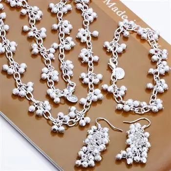 Wholesale fashion jewelry Set,Sand beads hanging 3 Piece set,925 Silver Necklace&Bracelet&Earrings T053
Wholesale fashion jewelry Set,Sand beads hanging 3 Piece set,925 Silver Necklace&Bracelet&Earrings T053