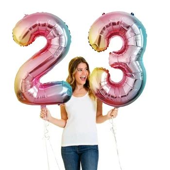 32inch Iridescent Rainbow Color Number Foil Balloons Birthday Wedding Party Decoration Digital Balloon Number Air Ballon Globos
32inch Iridescent Rainbow Color Number Foil Balloons Birthday Wedding Party Decoration Digital Balloon Number Air Ballon Globos