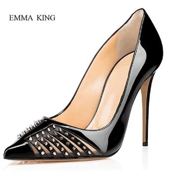 Women Classic Rivets Studded Thin High Heels Slip on Pumps Pointy Toe Stilettos Prom Shoes Woman Zapatos De Mujer Size 35-43
Women Classic Rivets Studded Thin High Heels Slip on Pumps Pointy Toe Stilettos Prom Shoes Woman Zapatos De Mujer Size 35-43