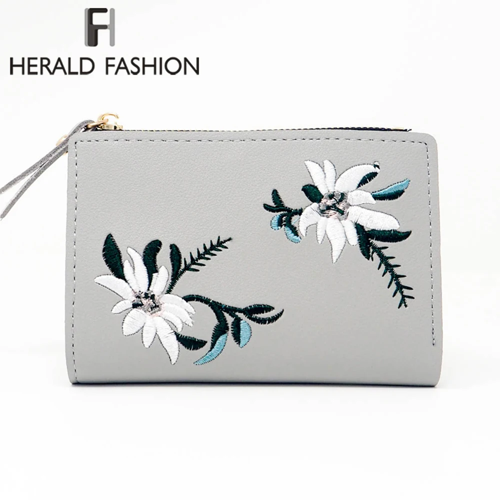 Herald Fashion Embroidery Flower Women Short Wallet High Quality Female PU Leather Coin Purse Card Holder Wallet Popular Clutch
Herald Fashion Embroidery Flower Women Short Wallet High Quality Female PU Leather Coin Purse Card Holder Wallet Popular Clutch