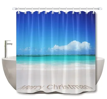 LB 3d Clear Tropical Beach And Merry Christmas text in the Sea Sand Shower Curtain Mat Bathroom Fabric For Bathtub Decor
LB 3d Clear Tropical Beach And Merry Christmas text in the Sea Sand Shower Curtain Mat Bathroom Fabric For Bathtub Decor