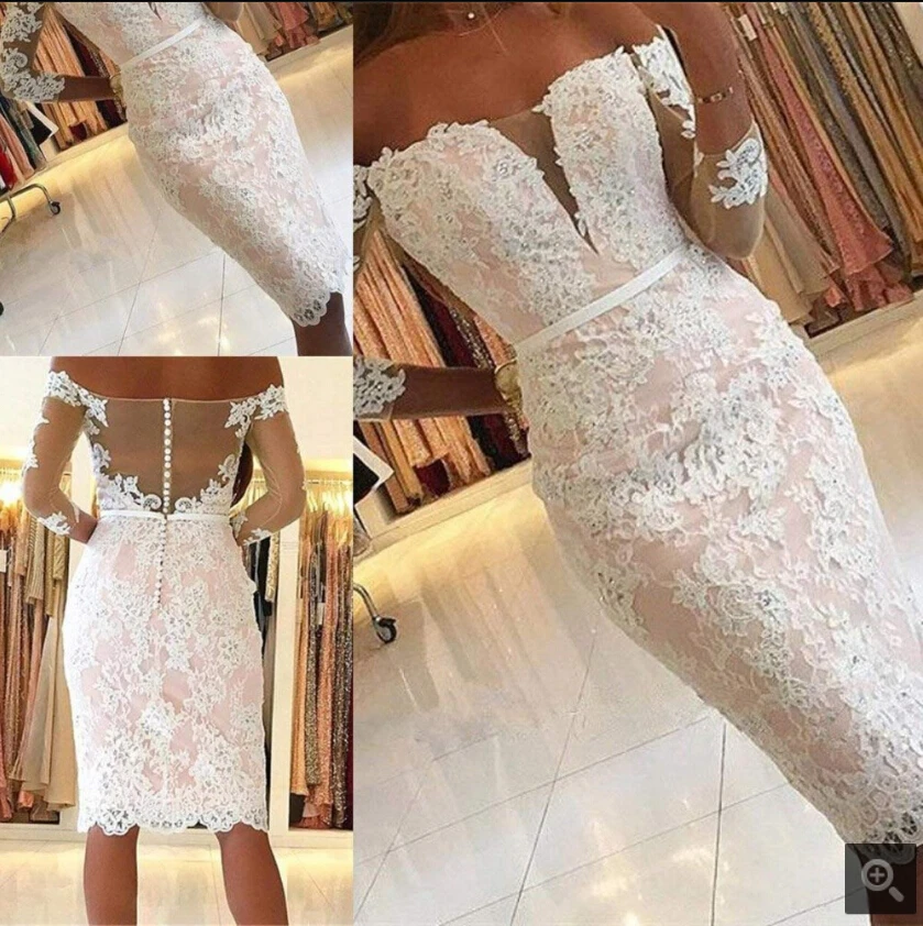 2019 Vestidos De Fiesta pink lace short sheath prom dress off the shoulder long sleeve petite prom gowns informal prom dresses
2019 Vestidos De Fiesta pink lace short sheath prom dress off the shoulder long sleeve petite prom gowns informal prom dresses
