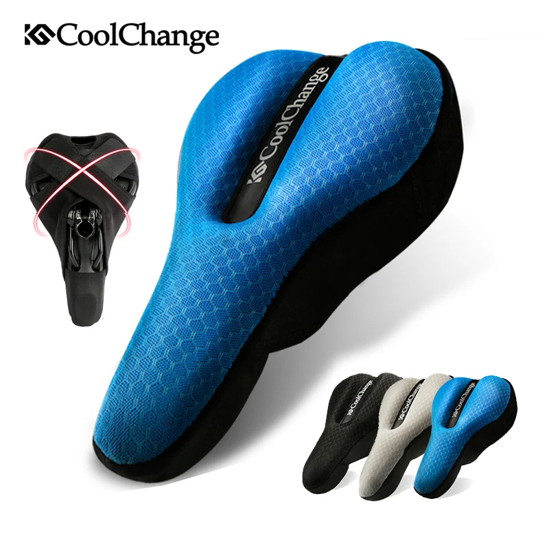 

New Coolchange Bicycl Cushion Seat MTB Cushion Sets Lycra&Nylon Material Pads Saddle Soft Breathable Bike Parts Front Seat Mat