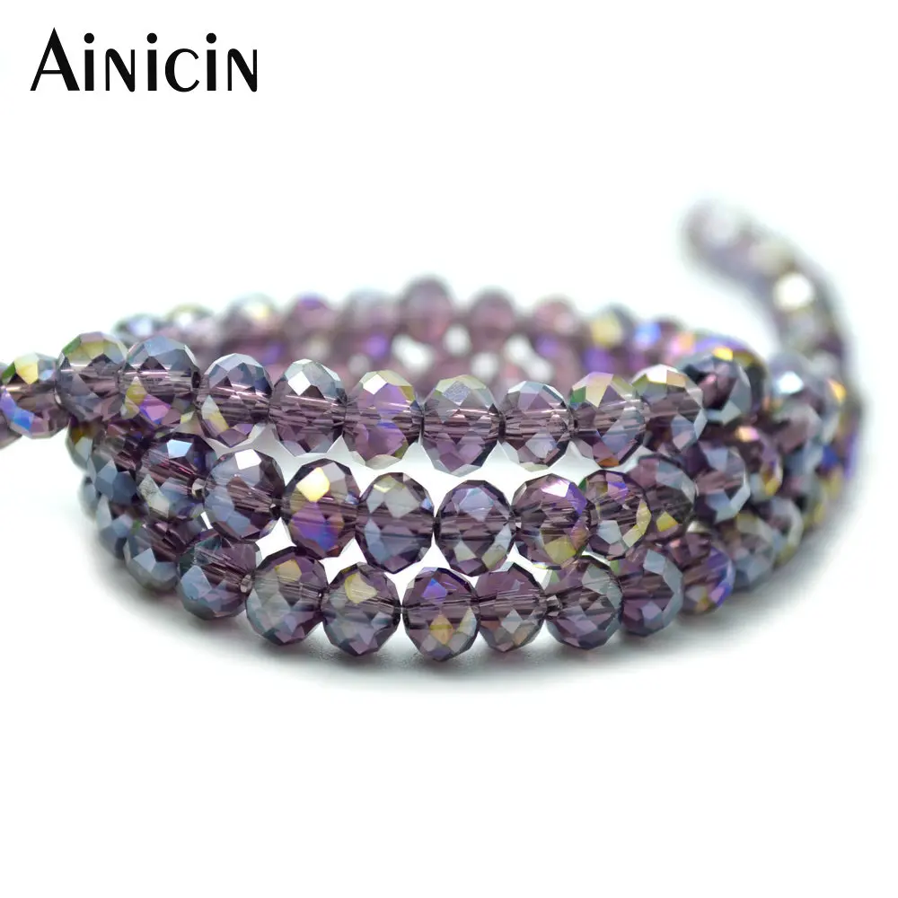 20 Strands New Arrival Purple Color With Rainbow Plated DIY Beads Faceted Glass Crystal Jewelry Making Materials
20 Strands New Arrival Purple Color With Rainbow Plated DIY Beads Faceted Glass Crystal Jewelry Making Materials