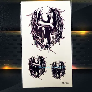 Fashion Black Angel Wings Temporary Tattoo Stickers PAQ-155 Evil Man Summer Style Tattoo Paste Fake Flash Black Tatoo Cool Men
Fashion Black Angel Wings Temporary Tattoo Stickers PAQ-155 Evil Man Summer Style Tattoo Paste Fake Flash Black Tatoo Cool Men