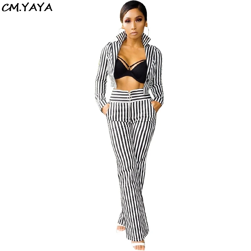 new fashion striped women's tracksuits single button blazer straight long pants two pieces sets office lady suits outfits D910
new fashion striped women's tracksuits single button blazer straight long pants two pieces sets office lady suits outfits D910