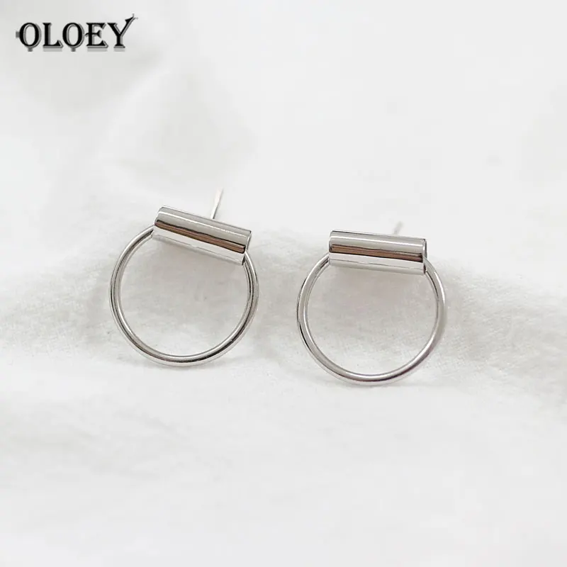 OLOEY Simple Geometric Round Circle Stud Earrings for Women Real 925 Sterling Silver Earring Brinco Fine Jewelry Gifts YME155
OLOEY Simple Geometric Round Circle Stud Earrings for Women Real 925 Sterling Silver Earring Brinco Fine Jewelry Gifts YME155