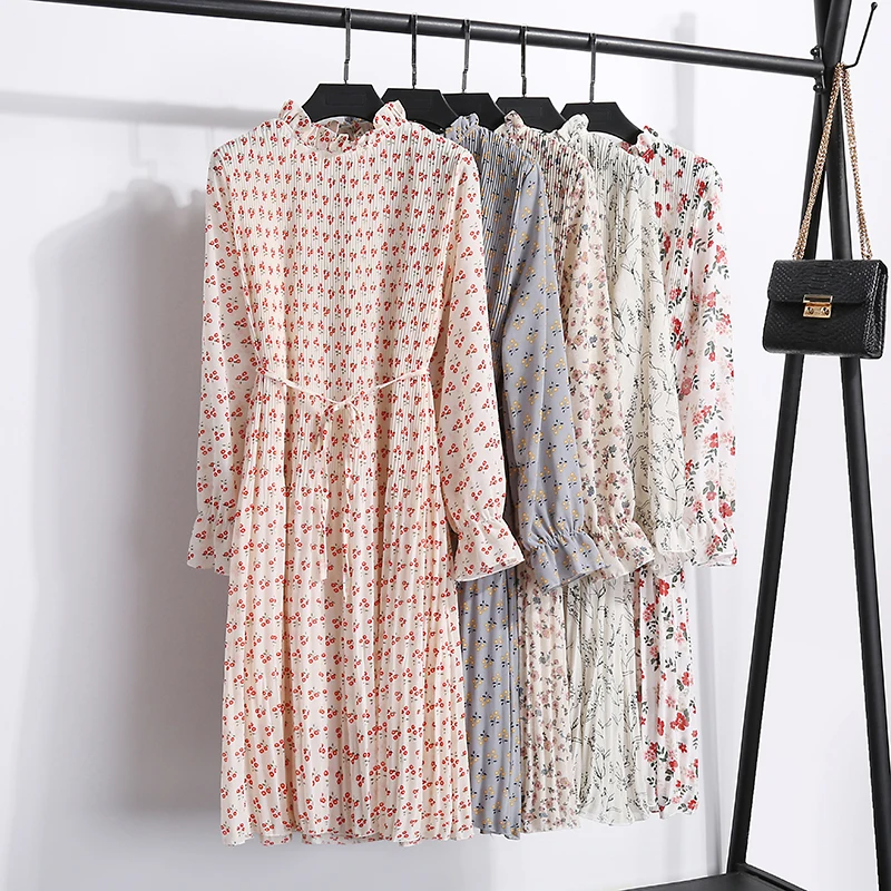 Plus Size Spring Summer Women Dress Print Chiffon Dress Long Sleeve Loose Vintage Women Dresses RE2260
Plus Size Spring Summer Women Dress Print Chiffon Dress Long Sleeve Loose Vintage Women Dresses RE2260